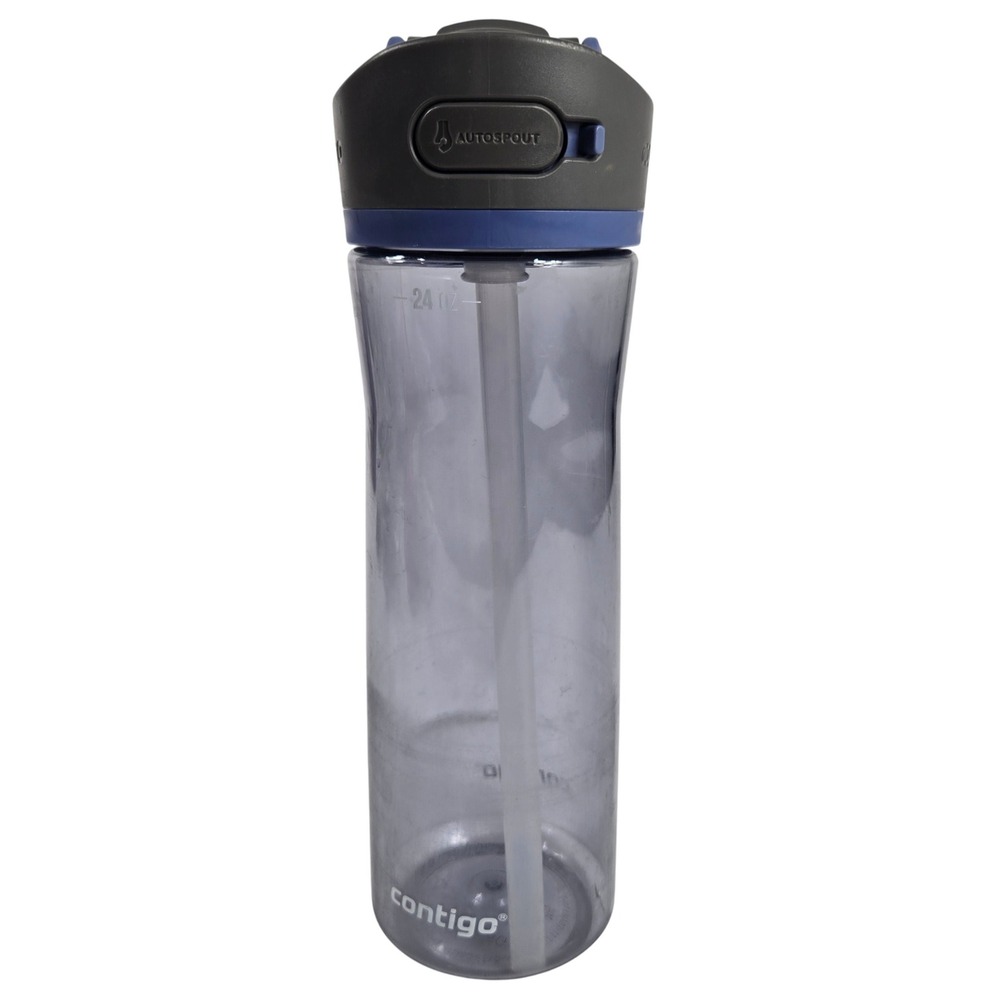 Contigo Autospout Water Bottle with Straw‎ 24 oz Reusable BPA Free EUC